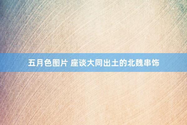 五月色图片 座谈大同出土的北魏串饰